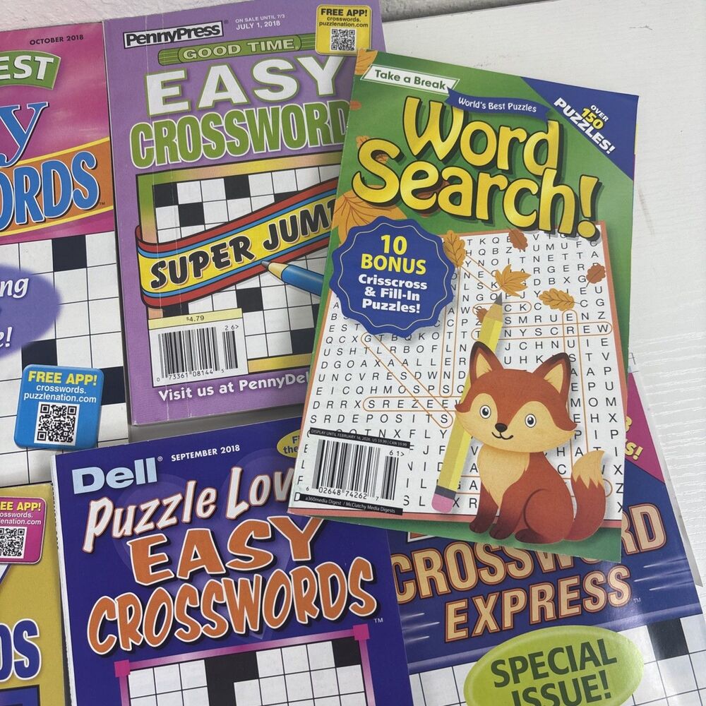 Lot of 12 Dell Penny Press LA Times Kappa Break Easy Crossword Puzzle Books - Picture 4 of 10